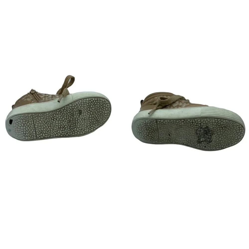 Michael Kors Tan Lil Mosely High Top Sneakers Shoes Toddler Size 8‎